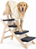MEWANG Wood Pet Stairs, 4-Step Dog Stairs by MEWANG