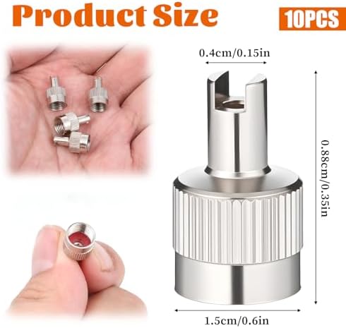 10pcs Metal Tire Valve Stem Caps Slotted Slot Valves Caps - Image 2