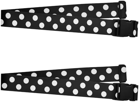 Black Polka Dots Luggage Straps - Image 2