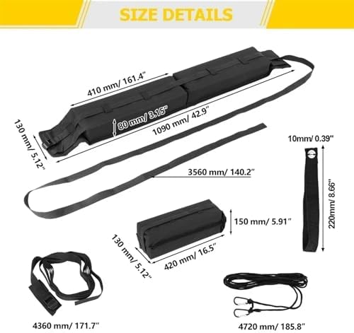 Car Roof Rack Bars Universal Car Roof Luggage Soft Rack Pads - Image 4