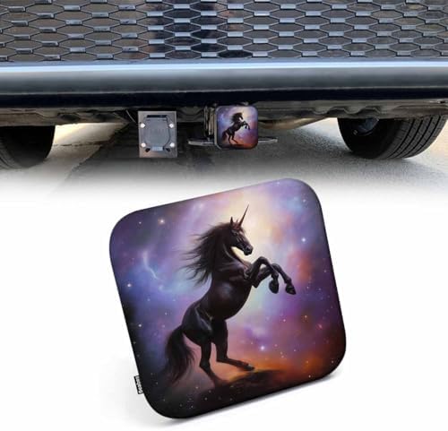 Unicorn Truck Hitch Covers Black Unicorn Universe Galaxy Space Rubber Trailer by Beabes