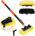 12FT Car Wash Brush with Long Handle Telescoping Extension Pole Angle Adapter by TOWBRUS