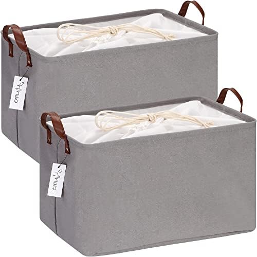 Hinwo 31L Large Canvas Storage Bin by Hinwo