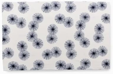 Flourish Wildflowers Microfiber Kitchen Towels | Blue Puff Ball & White Pattern - Image 5