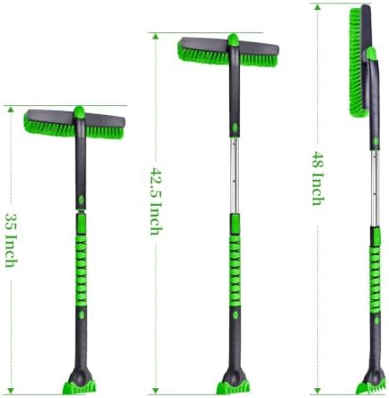 SEAAES 48 Inch Extendable Snow Brush, Windshield Ice Scraper - Image 7