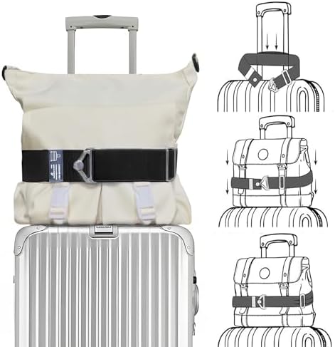 2-in-1 Travel Belt for Luggage Over Handle, Luggage Belt for Carry on Bag by LvliLighting