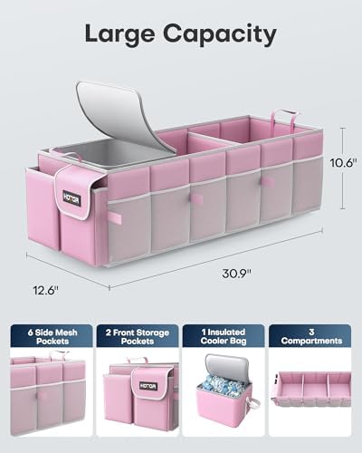 HOTOR Trunk Organizer, Sturdy Foldable - Image 2