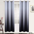 SimpleHome Ombre Gradient Black White to Gray Curtains by SimpleHome