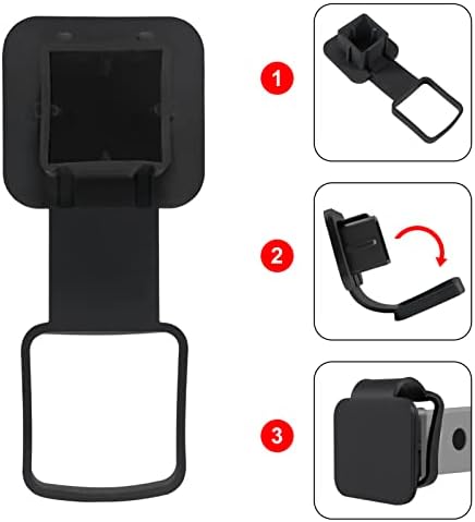 Dorhea Trailer Hitch Tube Cover 2'' Rubber Hitch Tube Cover Plug Cap Insert 2 - Image 2