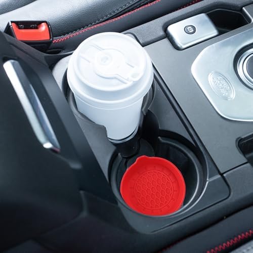 Amooca 4-Pack Spill-Proof Cup Coasters Non-Slip Car Cup Holder Inserts - Image 2
