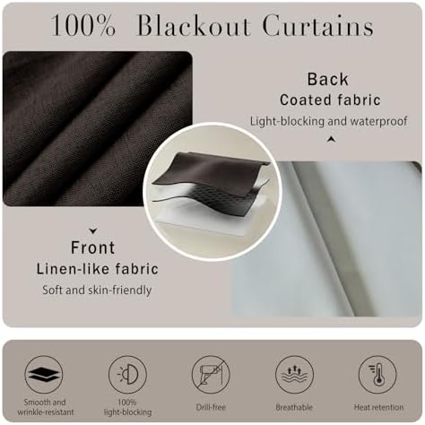 100% Blackout Self Adhesive Curtains Portable Curtain Simple and Easy to - Image 4