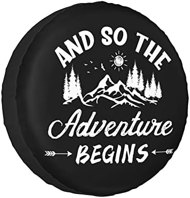 and So The Adventure Begins Rv Spare Tire Cover by kdkdua
