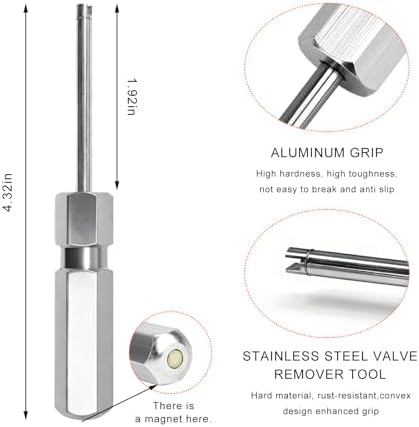 2 PCS Valve Core Removal Tool Set, Magnetic Car Tire Stem Puller Rustproof - Image 2
