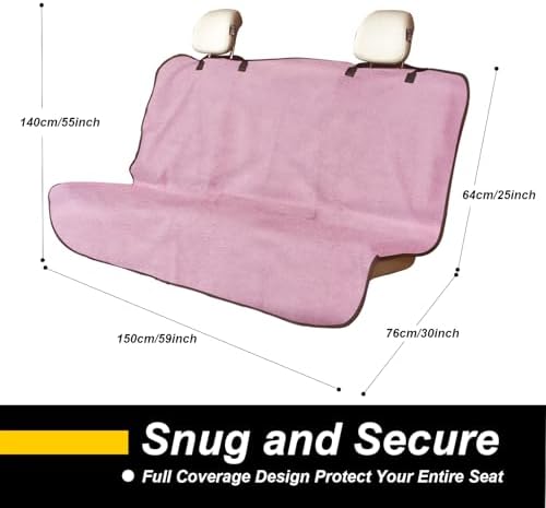 Back Seat Cover for Car Trucks Van SUV Jeep, Waterproof Rear Bench Towel Seat - Image 4