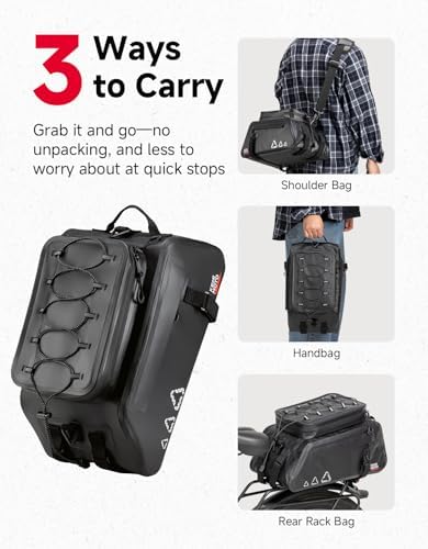 KEMIMOTO Bike Bag for Bicycle Rear Rack 13L Water Resistant Ebike Trunk Bag - Image 5