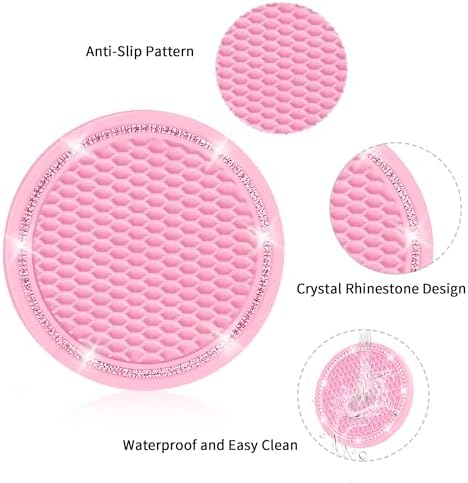 COSCASES Crystal Rhinestone Coaster Pack, Universal Vehicle Bling - Image 4