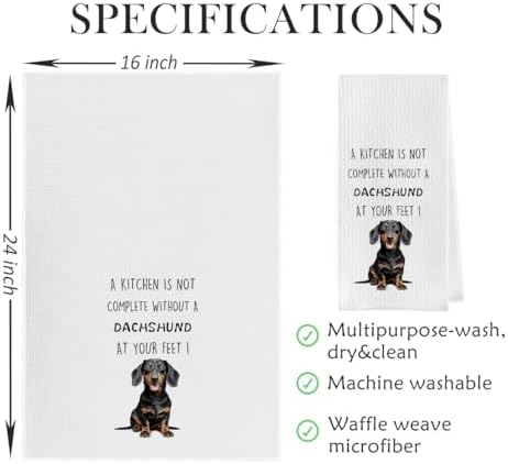 Funny Dachshund Dish Towels Set - Image 5