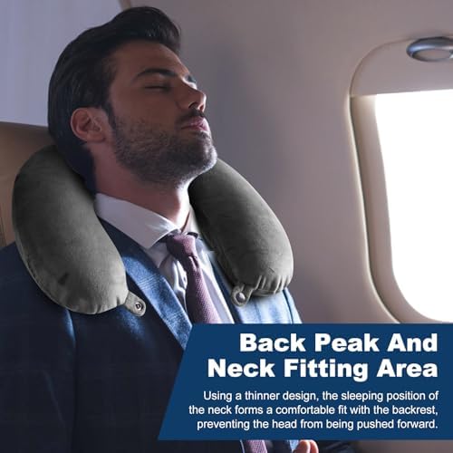 GDEOUP Travel Pillow 100% Pure Comfortable U Shape Memory Foam Pillows Neck and - Image 6