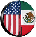USA Mexico Flag Spare Tire Cover, Universal Waterproof & Dustproof Wheel by YSYZSDS