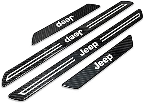 iPick Image for Jeep Black Real Carbon Fiber 4 Pcs Universal Door Sill Step by Unknown