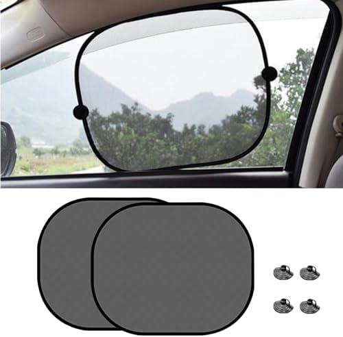 2PCS Car Window Shad, Universal Car Sunshade Side Window Cover, 17.2"x14"/2PCS by Unknown