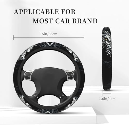 KARREAL Cool Dragon Steering Wheel Cover - Image 4