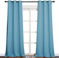 NICETOWN Room Darkening Curtain Panels, 2 Panels, 42 x 90-inch, Teal Blue by NICETOWN