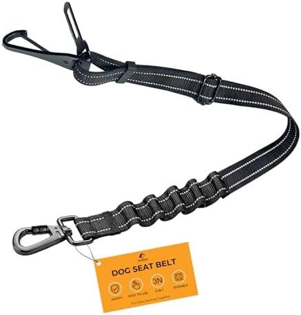 Dog Seat Belt for Car, 3-in-1 Adjustable Dog Seatbelt by VOYURAN