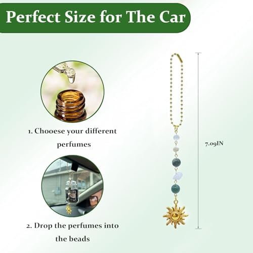 Sun Hanging Car Charm, Boho Crystals Decor - Image 3