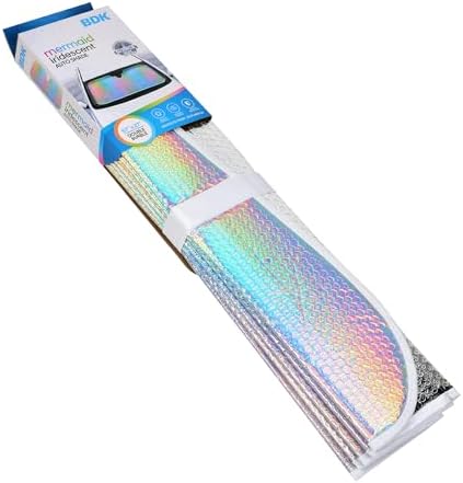 BDK Iridescent Mermaid Car Windshield Sun Shade Accordion Folding Sunshade - Image 6