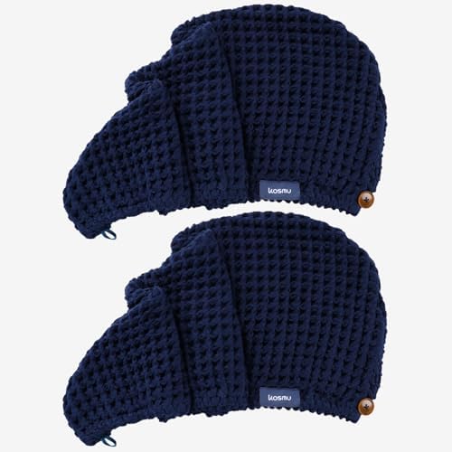 Luxury Organic Japanese Cotton Hair Drying Waffle Towel Wrap by KOSMU