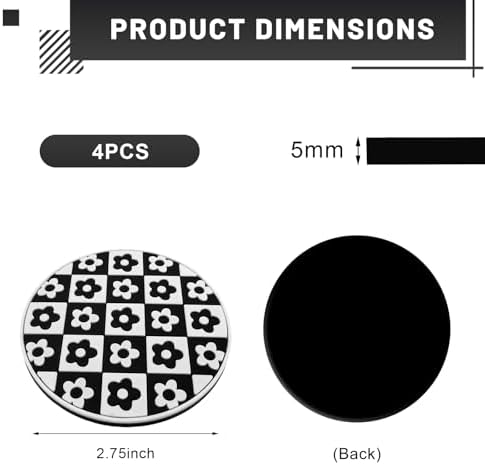 4 PCS Car Cup Coasters, 2.76 Inch Shockproof Auto Cup Holder Insert Coaster - Image 2