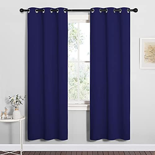 NICETOWN Blackout Draperies Curtains, 1 Pair, 34 x 72-inch, Royal Blue - Image 2