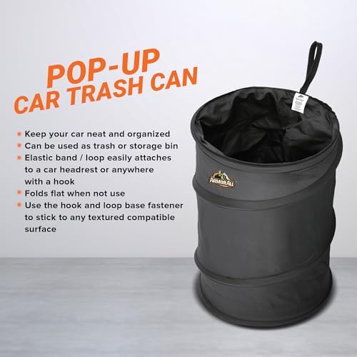 Armor All Car Trash Can, 3.3 Gallon Pop-Up Garbage Bin, Waterproof, Loop - Image 5