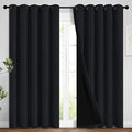 Yakamok Black 100% Blackout Curtains 96 Inches Long by Yakamok