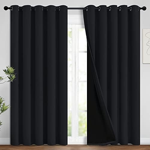 Yakamok Black 100% Blackout Curtains 96 Inches Long by Yakamok
