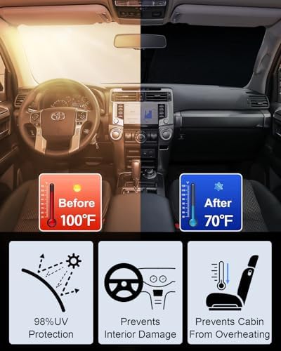 Foldable Front Windshield Sunshade fit - Image 2