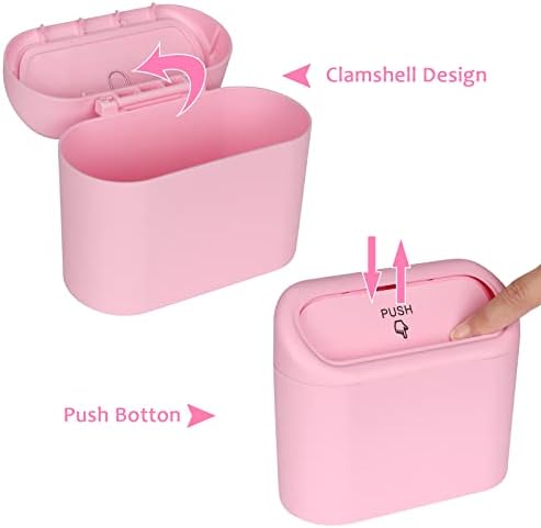 Accmor Car Trash Can with Lid, Vehicle Trash Bin Car Dustbin Garbage Organizer - Image 3