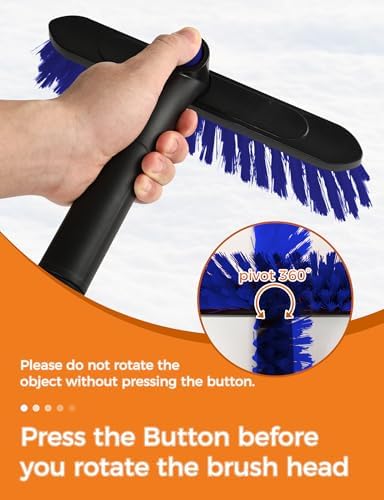 34" Extendable Ice Scrapers for Car Windshield 2-in-1 Snow Brush for Car Snow - Image 6