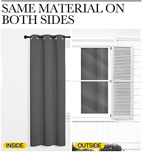 NICETOWN Grey Blackout Curtains - Image 5