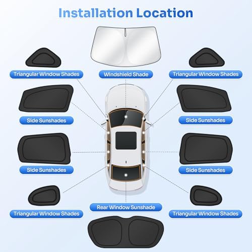 Canvcle Window Shades for 2015-2020 Honda Fit Accessories Windshield Sun Shade - Image 5