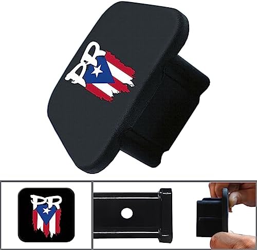 2 Inch Puerto Rico Flag PR Trailer Hitch Tube Cover Plug Cap, Tow Hitch - Image 2