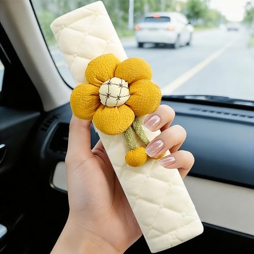 Amooca 2-Pack Braid Pattern Seat Belt Covers Shoulder Pads - Image 3