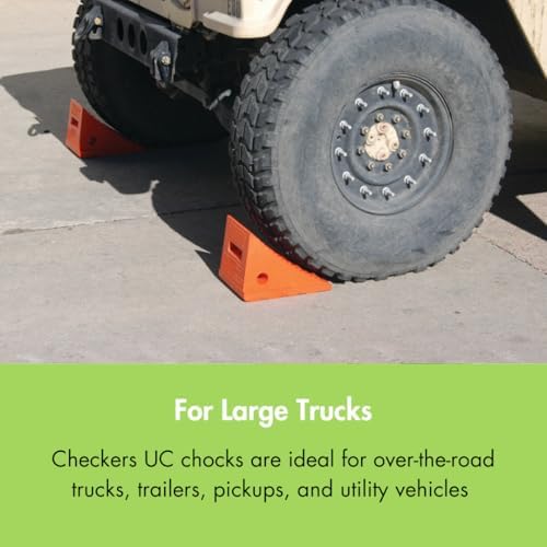 Checkers Roped Pair of Large Wheel Chocks - Image 2