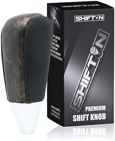 Leather and Wood Gear Shift Knob by SHIFTIN