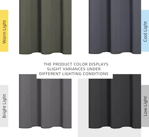 NICETOWN Grey Blackout Curtains - Image 3