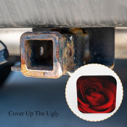 Red Rose 2 Receiver Hitch Cover Flower Floral Romantic Love Valentine's Day - Image 4