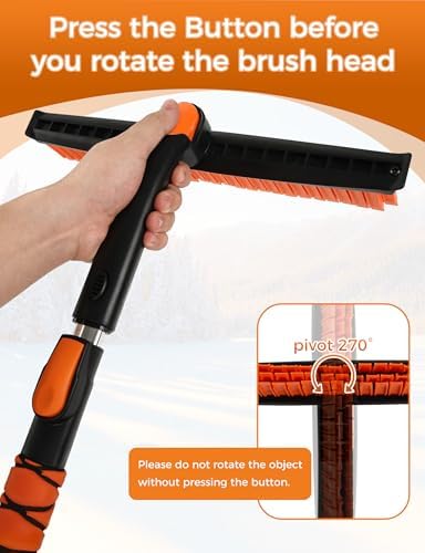 BFONS 41" Ice Scrapers for Car Windshieldand Extendable Snow Brush - Image 3