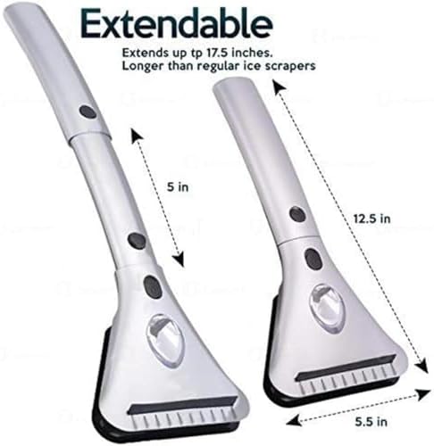 ZONETECH Heated Car Window Ice/Snow Scraper Extendable Auto Windshield Heated - Image 5