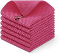Homaxy 100% Cotton Waffle Weave Kitchen Dish Cloths 6-Pack, Hot Pink by Homaxy